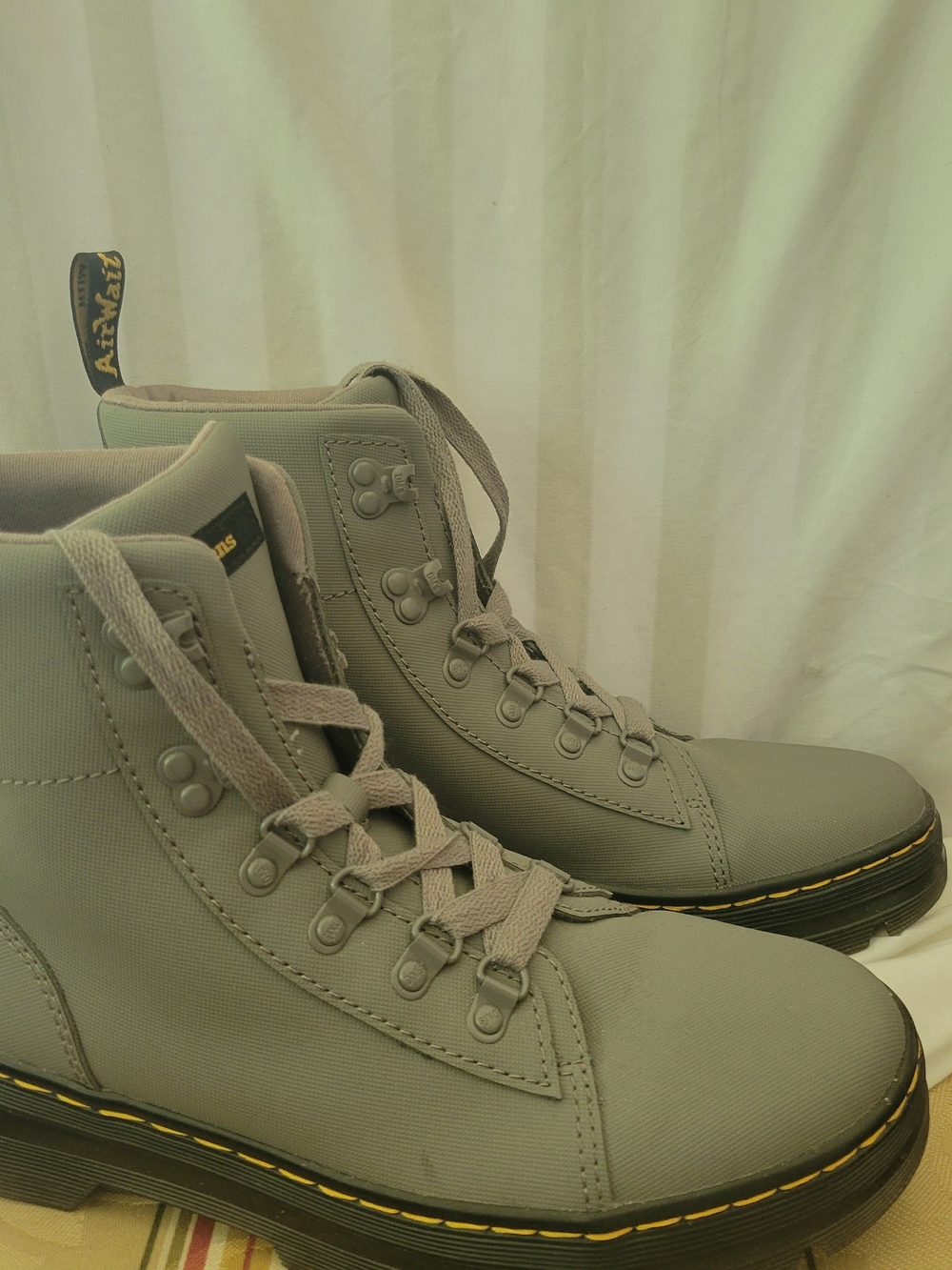 Doc Martins WOMENS Gray Lace-Up Combat Boots